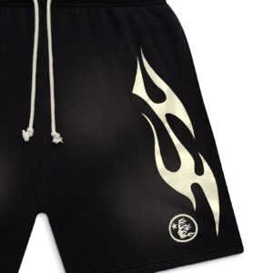 Black Hell Star Flame Shorts