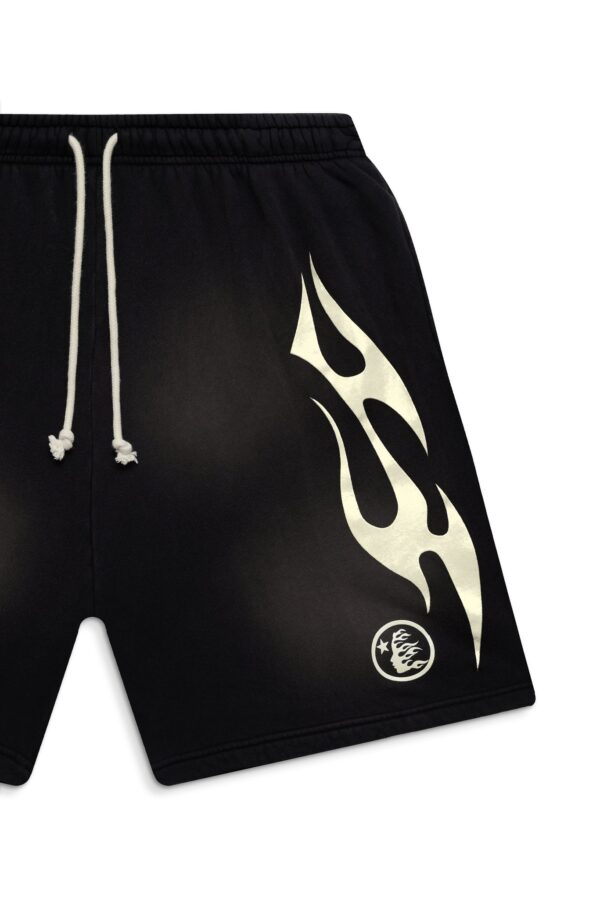 Black Hell Star Flame Shorts