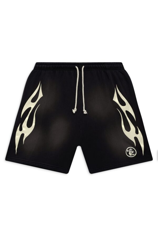 Black Hell Star Flame Shorts