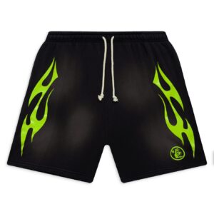 Flame Black Shorts
