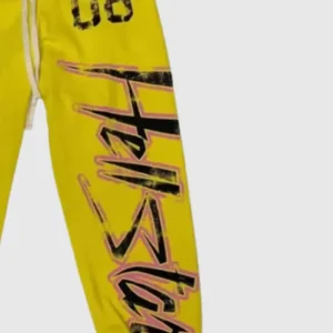 Hellstar Flame Flare Sweatpants Yellow