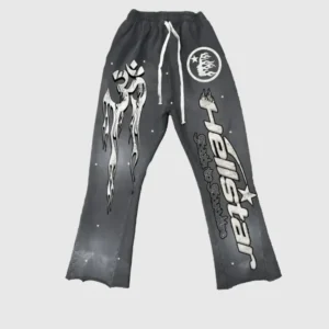 Hellstar Studios Racer Flare Black Sweatpants